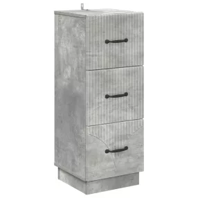   vidaXL Fiókos szekrény Betonszürke 33 x 34,5 x 87 cm Szerelt Fa