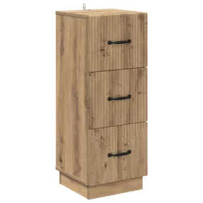   vidaXL Fiókos szekrény Kézműves Tölgy 33 x 34,5 x 87 cm Szerelt Fa