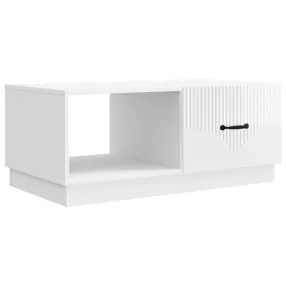   vidaXL Dohányzóasztal Magasfényű Fehér 90 x 50 x 37 cm Szerelt Fa