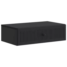 vidaXL Fali oldaltábla Fekete 59 x 34,5 x 17 cm Szerelt Fa