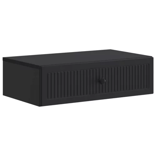 vidaXL Fali oldaltábla Fekete 59 x 34,5 x 17 cm Szerelt Fa