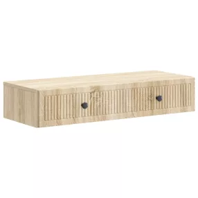   vidaXL Fali oldaltábla Sonoma Tölgy 87,5 x 34,5 x 17 cm Szerelt Fa