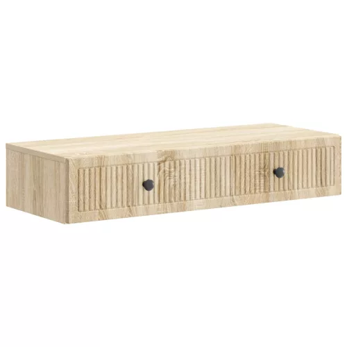 vidaXL Fali oldaltábla Sonoma Tölgy 87,5 x 34,5 x 17 cm Szerelt Fa