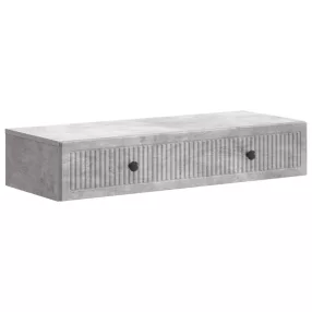   vidaXL Fali oldaltábla Betonszürke 87,5 x 34,5 x 17 cm Szerelt Fa