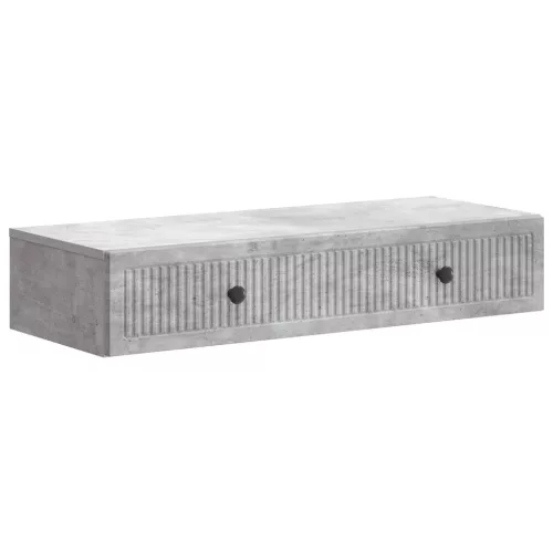 vidaXL Fali oldaltábla Betonszürke 87,5 x 34,5 x 17 cm Szerelt Fa