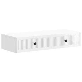   vidaXL Fali oldaltábla Magasfényű Fehér 87,5 x 34,5 x 17 cm Szerelt Fa