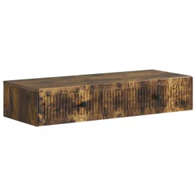   vidaXL Fali oldaltábla Füstös Tölgy 87,5 x 34,5 x 17 cm Szerelt Fa