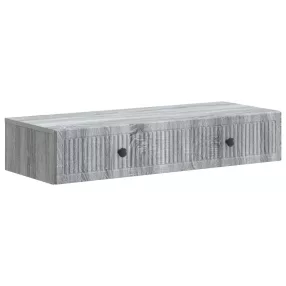   vidaXL Fali oldaltábla Szürke Sonoma 87,5 x 34,5 x 17 cm Szerelt Fa