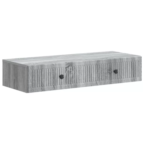 vidaXL Fali oldaltábla Szürke Sonoma 87,5 x 34,5 x 17 cm Szerelt Fa