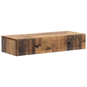   vidaXL Fali oldaltábla Antik Fa 87,5 x 34,5 x 17 cm Szerelt Fa