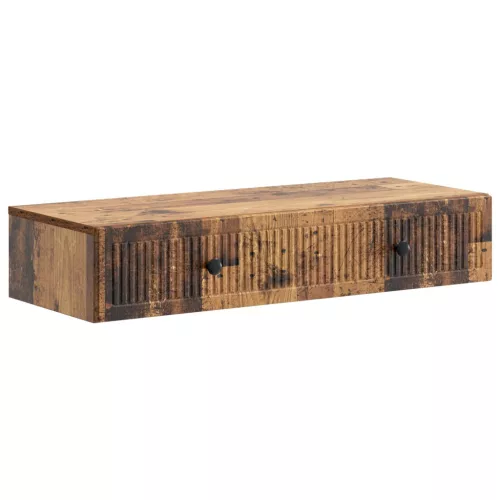 vidaXL Fali oldaltábla Antik Fa 87,5 x 34,5 x 17 cm Szerelt Fa