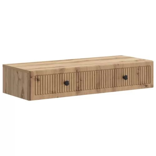 vidaXL Fali oldaltábla Kézműves Tölgy 87,5 x 34,5 x 17 cm Szerelt Fa
