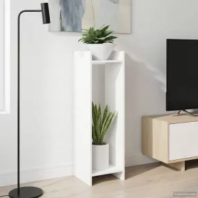   vidaXL Növényállvány polcokkal Fehér 30 x 30 x 100 cm Mérnöki fa