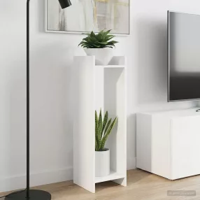   vidaXL Növényállvány polcokkal 2 pcs Fehér 30 x 30 x 100 cm Mérnöki fa