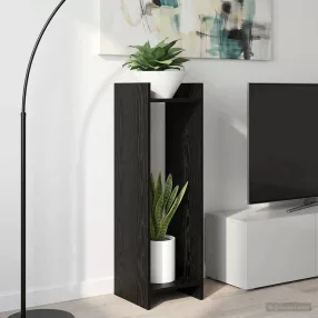   vidaXL Növényállvány Fekete Tölgy 30 x 30 x 100 cm Mérnöki fa