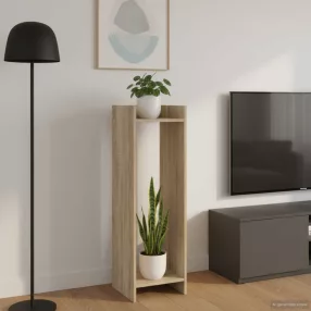   vidaXL Növényállvány Sonoma tölgy 30 x 30 x 100 cm Mérnöki fa