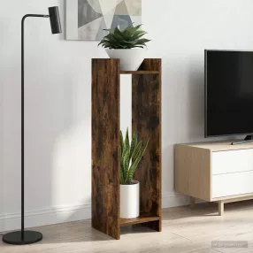   vidaXL Növényállvány 2 pcs Füstölt Tölgy 30 x 30 x 100 cm Mérnöki fa