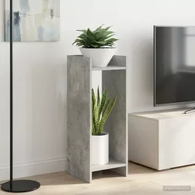   vidaXL Növényállvány 2 pcs Beton Szürke 30 x 30 x 80 cm Mérnöki fa