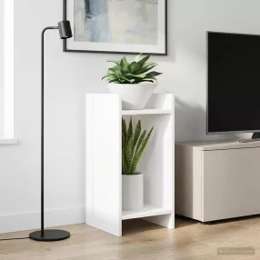   vidaXL Növényállvány polcokkal Fehér 30 x 30 x 60 cm Mérnöki fa