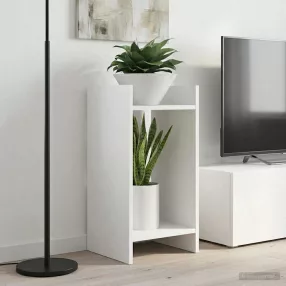   vidaXL Növényállvány polcokkal 2 pcs Fehér 30 x 30 x 60 cm Mérnöki fa