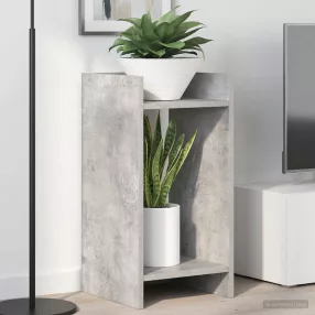   vidaXL Növényállvány polcokkal Beton Szürke 30 x 30 x 60 cm Mérnöki fa