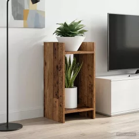   vidaXL Növényállvány polcokkal Öreg fa 30 x 30 x 60 cm Mérnöki fa