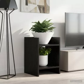  vidaXL Növényállvány 2 pcs Fekete Tölgy 30 x 30 x 40 cm Mérnöki fa