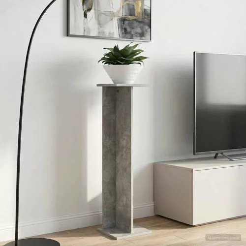 Növényállvány 2 db Betonszürke 25 x 25,5 x 100,5 cm Szerelt Fa