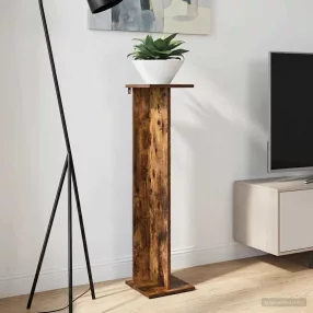  vidaXL Növényállvány Füstölt Tölgy 25 x 25,5 x 100,5 cm Mérnöki fa