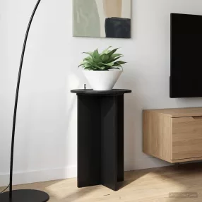   vidaXL Növényállvány 2 pcs Fekete Ø40 x 60 cm Szerelt Fa
