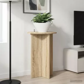   vidaXL Növényállvány 2 pcs Sonoma Tölgy Ø40 x 60 cm Szerelt Fa
