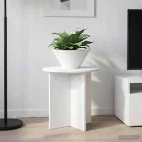   vidaXL Növényállvány 2 pcs Fehér Ø40 x 40 cm Szerelt Fa