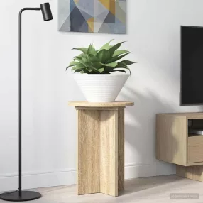   vidaXL Növényállvány 2 pcs Sonoma Tölgy Ø29,5 x 40 cm Szerelt Fa