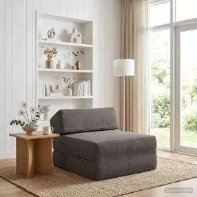   Összecsukható kanapéágy Világosszürke 60 x 70 x 41 cm Corduroy