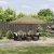 Pavilon 3 x 3 m Bézs Poliészter és acél 190 gsm