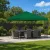 Pavilon 3 x 3 m Zöld Poliészter és acél 190 gsm