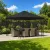 Pavilon 3 x 3 m Fekete Poliészter és acél 190 gsm