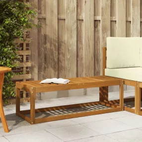   vidaXL Kültéri Szék Pad Természetes 115 x 43 x 37 cm Tömör Akácfa