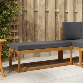   vidaXL Kültéri Padtartó Természetes és antracit 115 x 43 x 45 cm