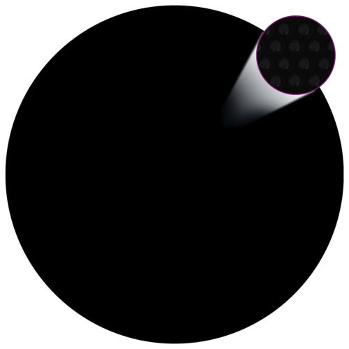 fekete polietilén medencetakaró 381 cm