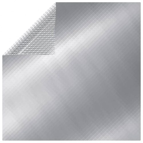 ezüstszínű napelemes lebegő PE medencefólia 6 x 4 m