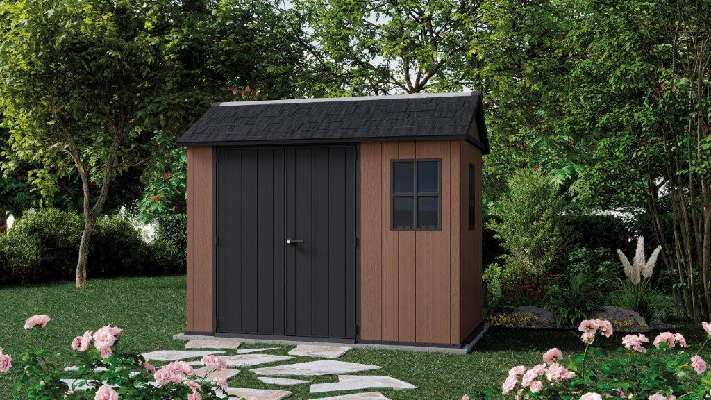 Keter Newton Plus wide 9x7,5 barna kerti ház padlóval