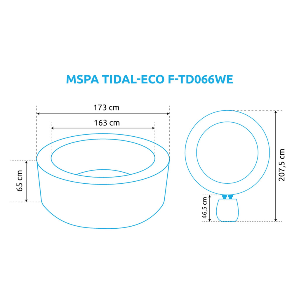 Felfújható masszázsmedence Marimex MSPA TIDAL-ECO F-TD066WE