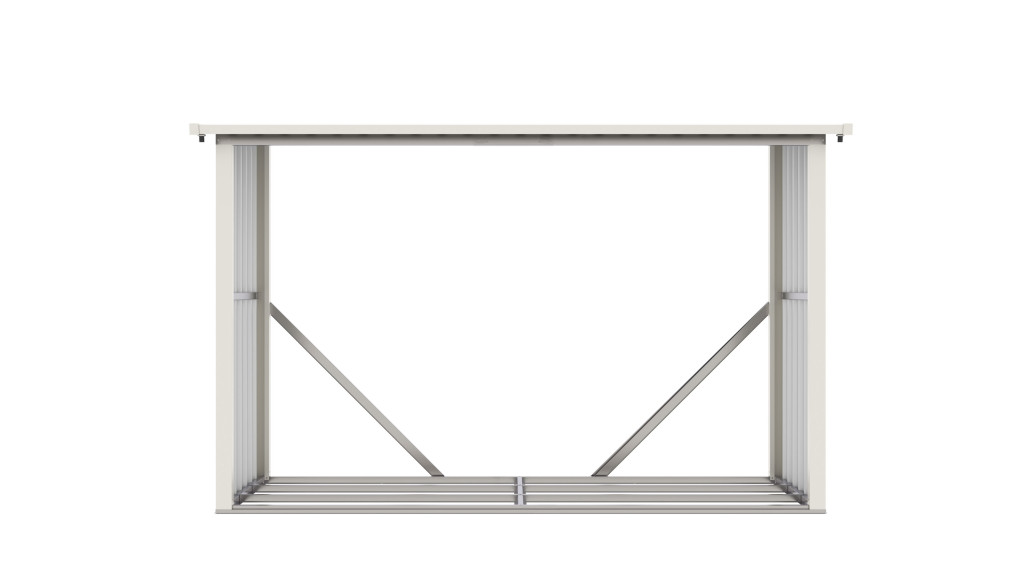 G21 WOH 335 tüzifa tároló - 242 x 89 cm, szürke