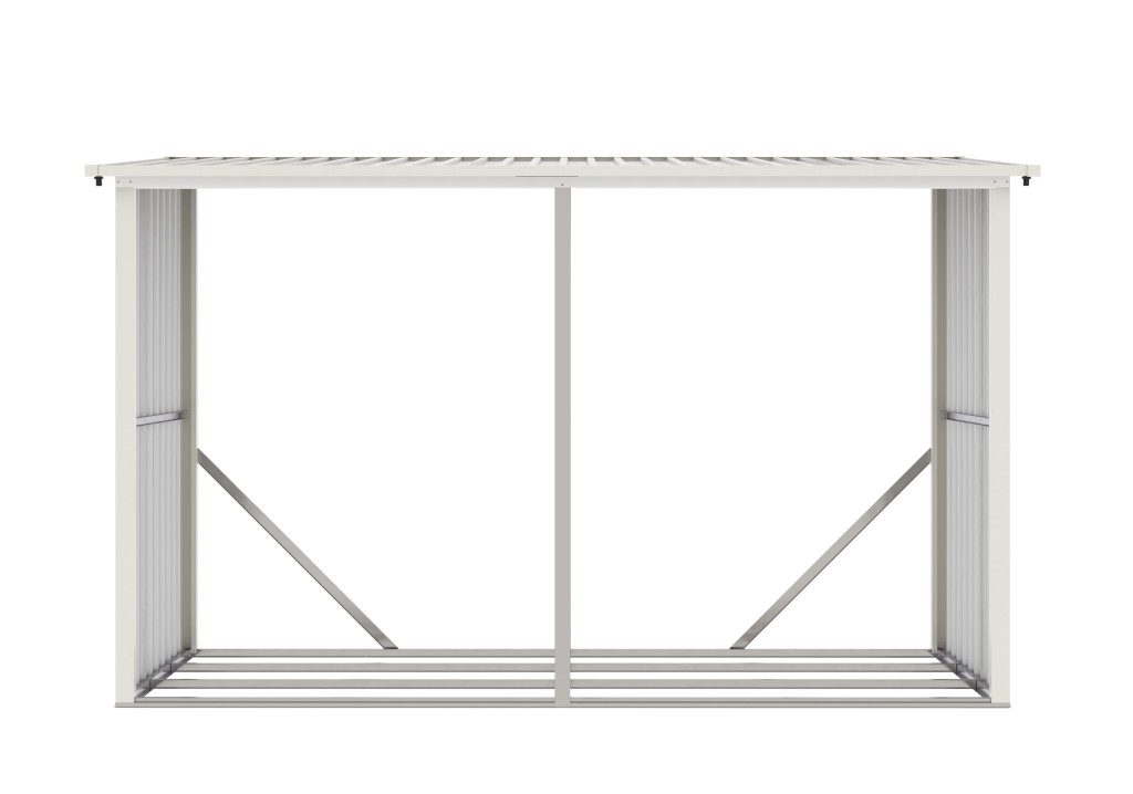 G21 WOH 682 tüzifa tároló - 302 x 119 cm, szürke