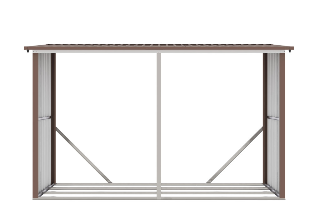 G21 WOH 682 tüzifa tároló - 302 x 119 cm, barna