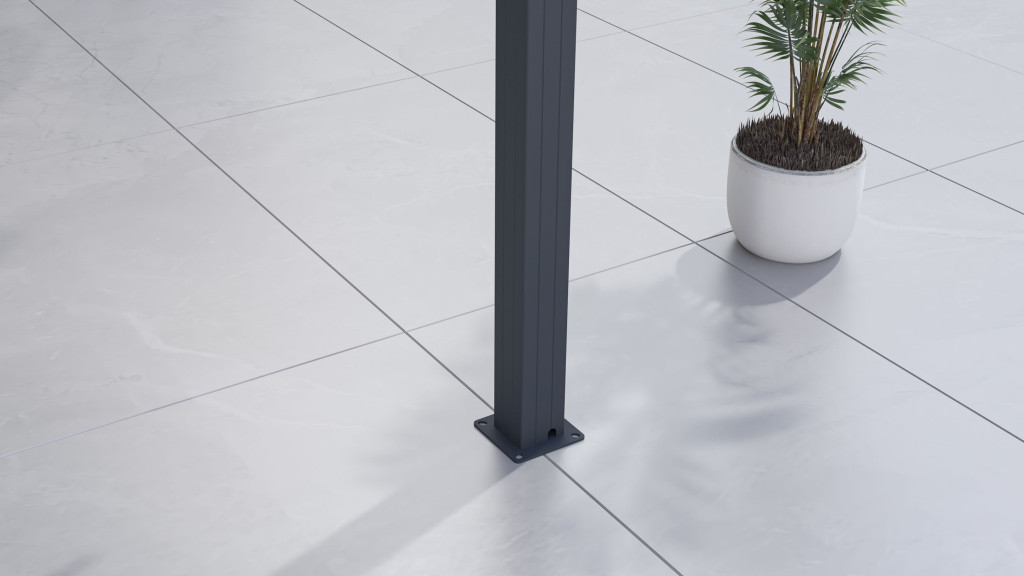 Bioklimatikus pergola G21 Austin 3×3 m, antracit színű alumínium
