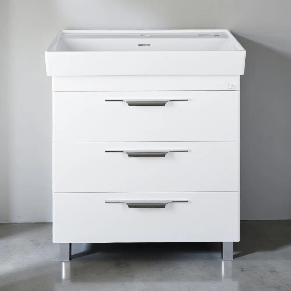 TMP TRIO 60 álló fürdőszobabútor - CeraStyle SHARP - 37100 mosdóval - 60 x 48 cm