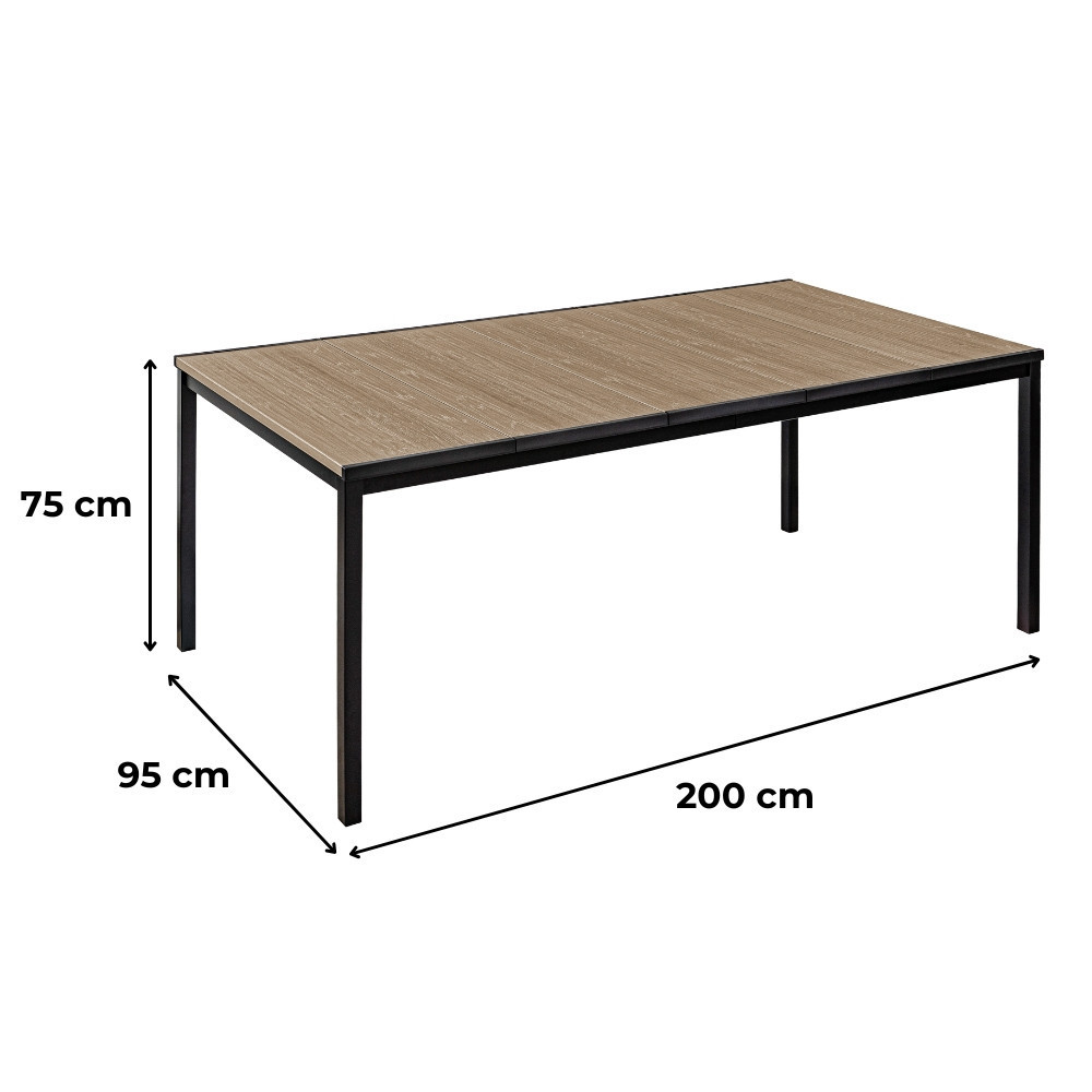 Rowen Large 8+1 kerti bútor garnitúra szett kőris-grafit