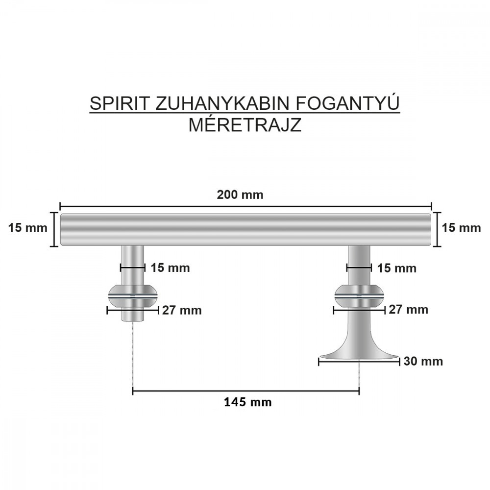 Spirit zuhanykabin fogantyú (2db/csomag) Spirit zuhanykabin fogantyú (2db/csomag)